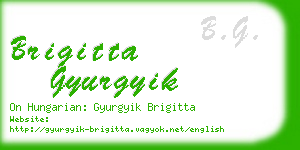 brigitta gyurgyik business card